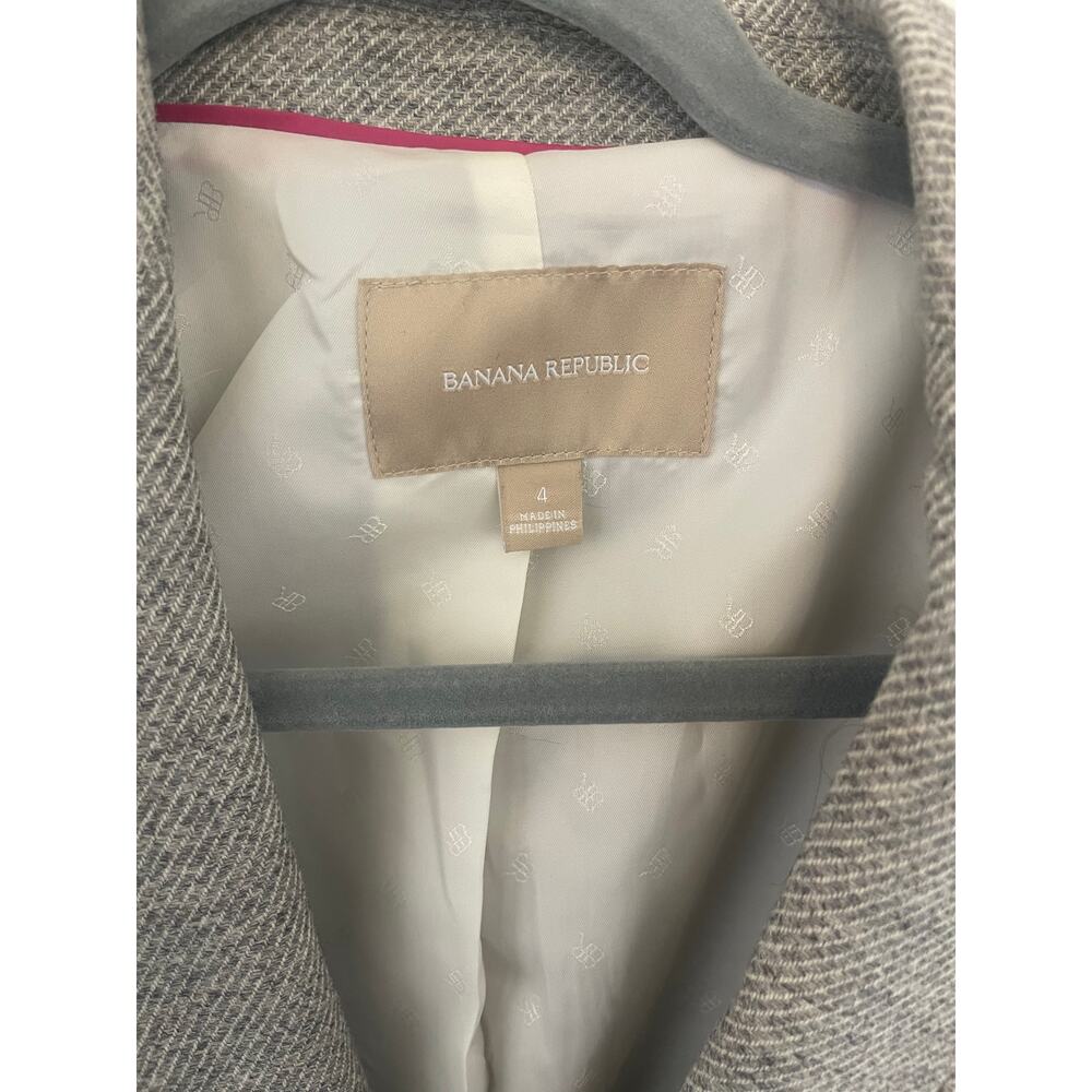 Banana Republic Wool Blend Tweed Blazer | Womens Size 4 - Picture 4 of 8